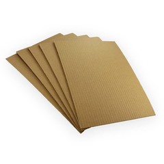 10 EcoSwift 8.5×11 Corrugated Cardboard Filler Inserts Sheet Pads 1/16″ Brown