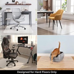 Chair Mat for Hard Wood Floors – Heavy Duty Floor Protector – Easy Clean (47’…