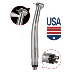 Dental LED E-generator Fiber Optic High Speed Handpiece 4Hole Fit FG1.6mm Burs