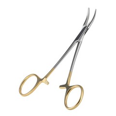 2Type Dental Hemostat Locking Forceps Surgical Instrument Curved & Straight Head