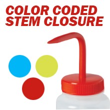 ™ Acetone Wash Bottle, 500mL LDPE Squeeze Dispenser | NFPA diamond labeling,