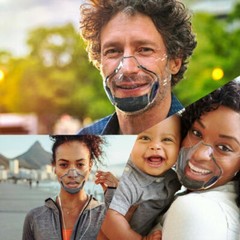 Clear Transparent Anti-fog Face Mask Shield Reusable Cover Mouth Anti-Fog+