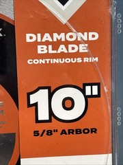 DIAMONDBACK DB-10CR Continuous Rim Wet Cut Diamond Blade Concrete 10 inch – NEW
