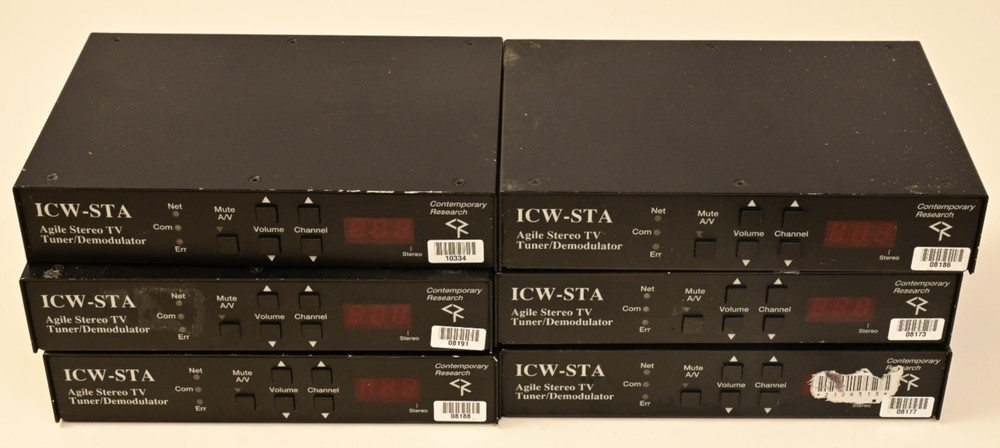 Lot of 6 Contemporary Research ICW-STA Stereo TV Tuners for Parts MC68k TDA9855