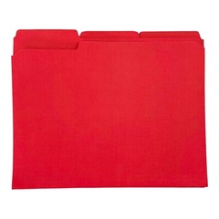 100 Folders Pendaflex Red Letter Size File Folders with Interior Grid 1/3 Cut