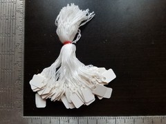 Blank White Merchandise Price Tags w/ String Retail Jewelry Strung Large Small
