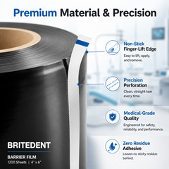 Adhensive Barrier Film 4″X6″ 1200 PERFORATED SHEETS FOR DENTAL, MEDICAL, TATTOO