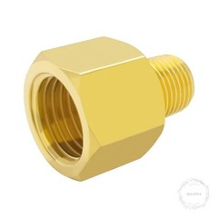 2PCS Brass Pipe Fitting 1/4″ NPT Male to 1/2″ NPT Female Thread Reducer Adapter