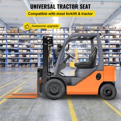 VEVOR Tractor Seat Vinyl Forklift Seat Waterproof Drain Hole Yamaha with Cushion