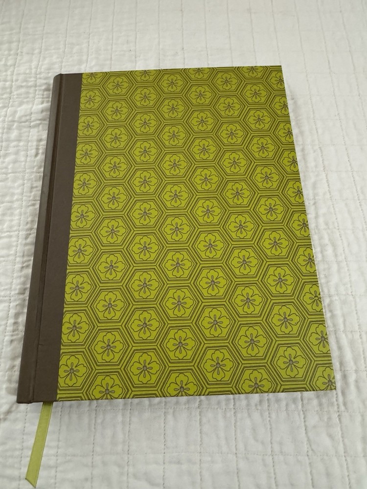 PlanAhead Green Floral Pattern Journal Illustrated Cardboard Cover Notebook New