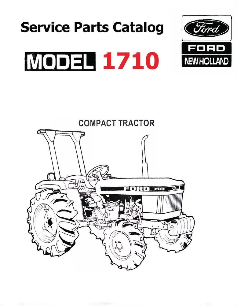1710 Compact Utility Tractor Service Parts Catalog Ford 3 Cylinder Diesel
