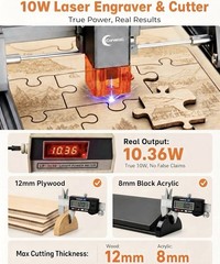 K15 Pro Laser Engraver 10W-Laser Engraving Machine for Coated Metal Wood Acrylic