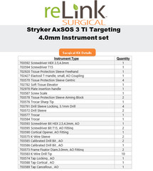 Stryker AxSOS 3 Ti Targeting 4.0mm Instruments