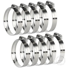 Hose Clamp 10 Pieces 2.5 Inch Stainless Steel Hose Clamps for 1 1/2 Inch to 2 1/