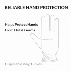 Medium Vinyl Exam Gloves Powder Free Latex Free Disposable Gloves Bulk Packs