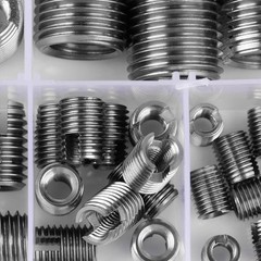 50x Metric Thread Inserts M3-M16 Stainless Steel Self-Tapping For Workshop Use