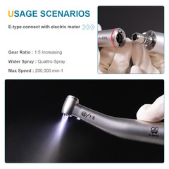 Dental Electric Handpiece Contra Angle E-Type Optic Fiber X95L/X65L/X25L/X15L