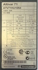 Schneider Altivar 71 Frequency Inverter / 1.5kW – 2HP / 380-480V / ATV71HU15N4