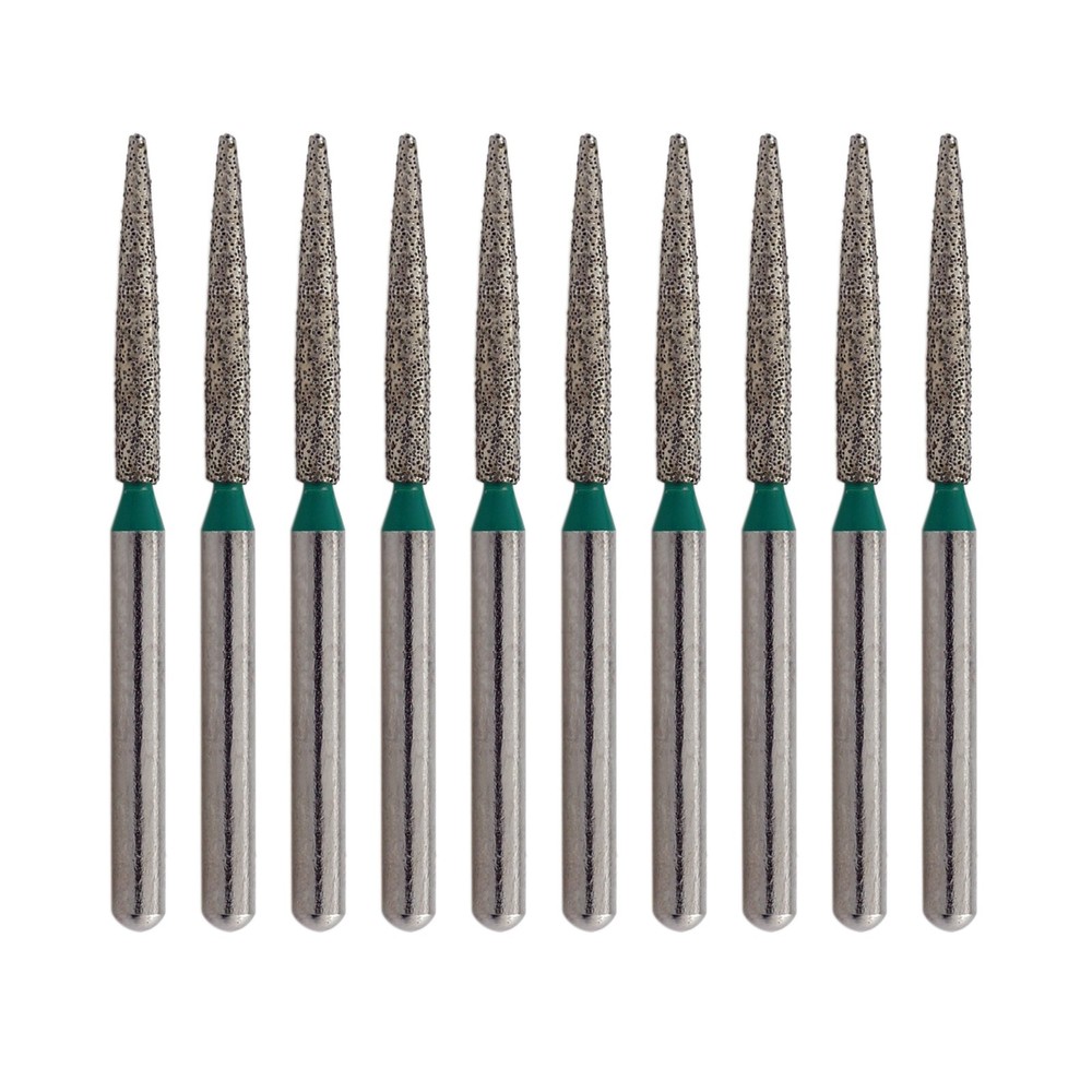 Dental Flame Diamond Burs FG Coarse Grit Green 863/012C for High Speed Handpiece
