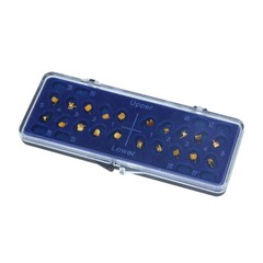 Dental Gold Coated 24K Orthodontic Metal Brackets Mini Roth 022 3-4-5 20Pcs/Set