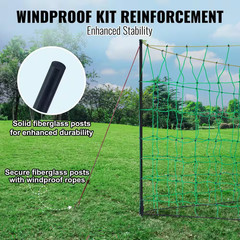 Electric Fence Netting, 42 In. H X 164 Ft. L, PE Fencing with Posts and Double-S