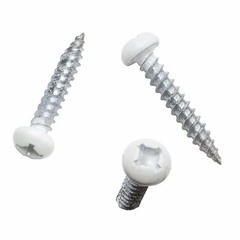 8X1″ Pan Head Metal RV Screws Polar White 100 Pack