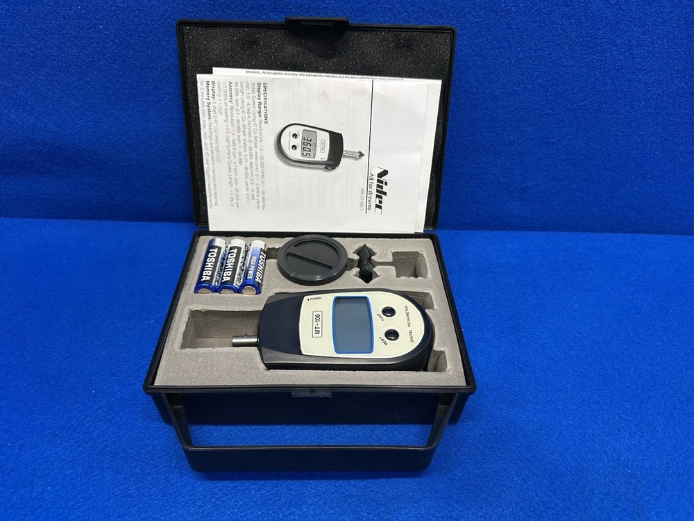 SHIMPO MT-100 Tachometer, +/-0.006% RPM Acc, LCD 45AE67