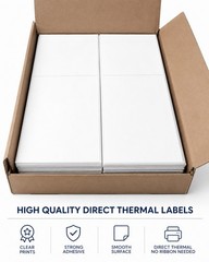 6000 Fanfold 4×6 Direct Thermal Label. High Quality.Certified by UPS 4″X6″ Label