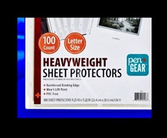 100ct Heavyweight Sheet Protectors LETTER SIZED, Won’t Lift Print, PVC-free