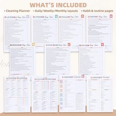 Adhd Cleaning Planner For Adults – Undated Daily, Weekly & Monthly Cleaning