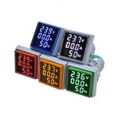 AC50-380V 0-100A 22mm 3-in-1 Voltmeter Ammeter Frequency Digital Volt AMP Meter