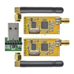 APC220 Wireless RF serial Data Modules With Antennas USB Converter New