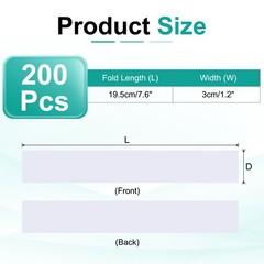 200Pcs Money Band Dollar Money Bill Wrapper Self-Adhesive Bill Band White