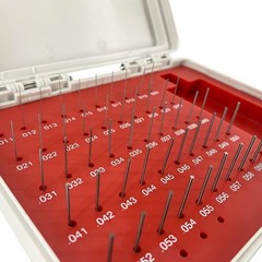 50-Piece Pin Gauge Set – Heat Treated Steel, Precision Range 0.011″-0.060″