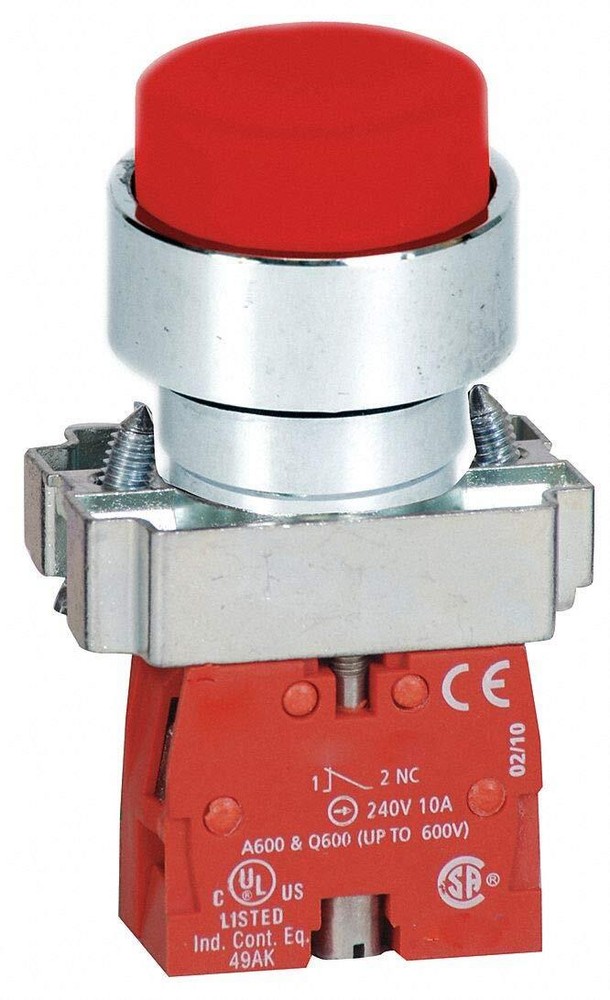 Dayton Non-Illuminated Push Button, Type of Operator: Extended Button, Size:
