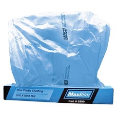 MAXIFILM 16ft x 350ft Roll of Blue Overspray Paintable Masking Plastic Sheeti…