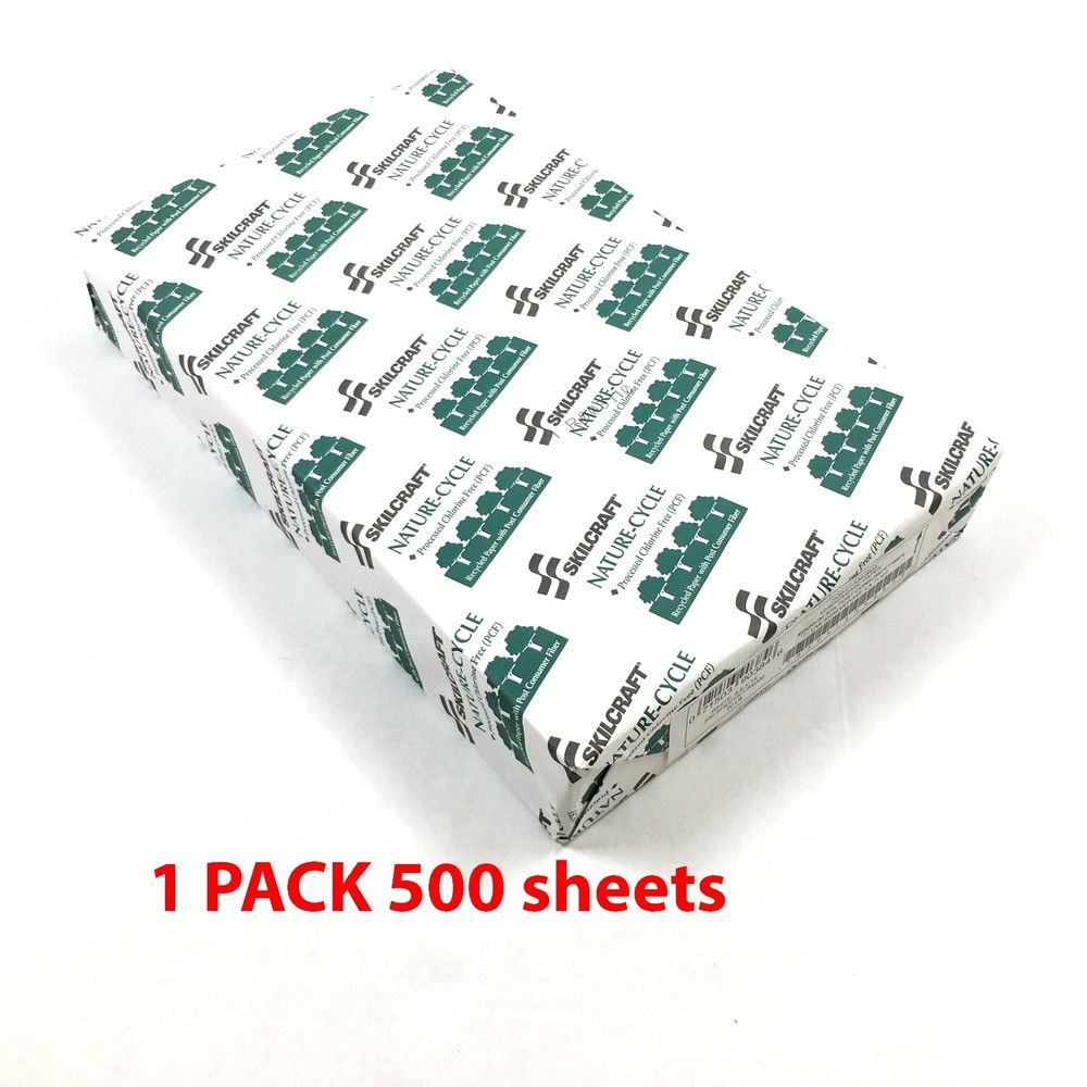 SKILCRAFT 8-1/2″x 14″ White Copying Paper 20LB 500 Sheets (1 Pack)