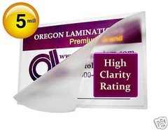 10000/case Hot 5 Mil Business Card Laminating Pouches 2-1/4 x 3-3/4 by Oregonlam
