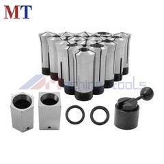 1/8-1 Inch 5C Fractional Collet Set 15 Pack with 5 Collet Blocks for Lathe
