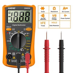 LCD Digital Multimeter Voltmeter Ammeter Ohmmeter Volt AC DC Tester Leads Meter
