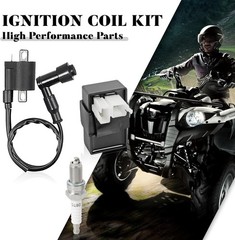 Ignition Coil Kit with 6 Pin AC CDI Box Spark Plug for Cg125Cc 150Cc 200Cc 250Cc