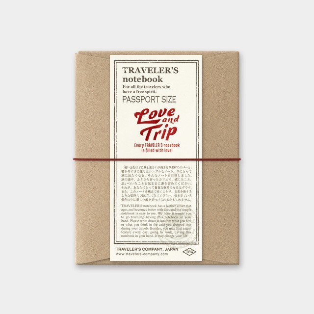 Traveler’s Company Love and Trip Limited Edition Red Notebook Passport Size