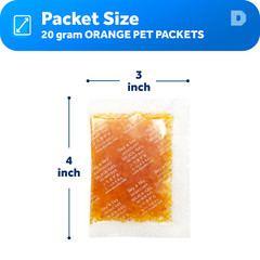 [12 Packs]20 Gram ” Dry & Dry” Orange Indicating Silica Gel Packets – Reusable