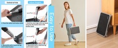 3 Levels Adjustable Folding Step Stools for Adults, Sturdy Metal RV Step, Safer