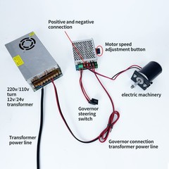 High Torque DC Motor 12 V/24 V Permanent Magnet Motor Mini DC Motor DIY Gener