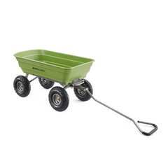 Gorilla Carts Poly Garden Dump Cart Camping Wagon, 600 Pound Capacity, Green
