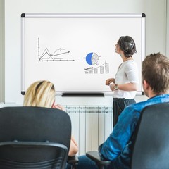 Magnetic Dry Erase Board 36 X 24 Inches Silver Aluminium Frame for Home Office