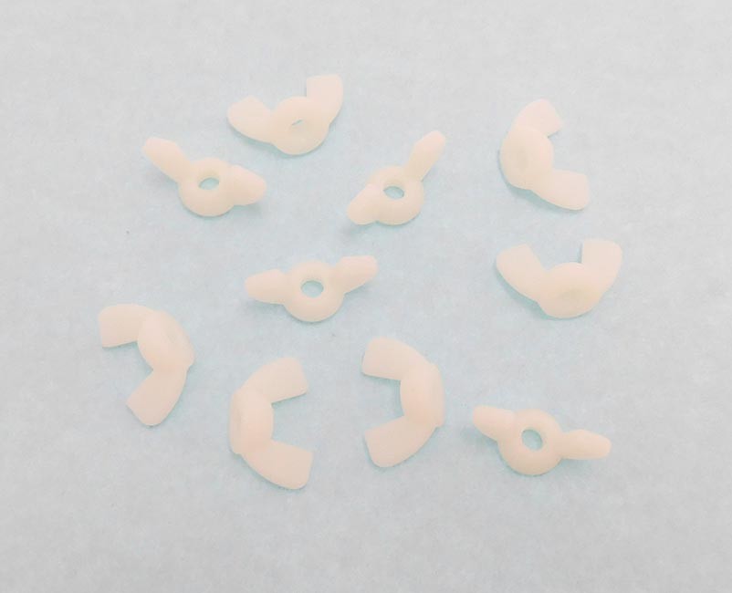 10 Pack 1/4-20 Nylon Wing Nuts – Off White(Natural Nylon Finish) WN1/4-20N