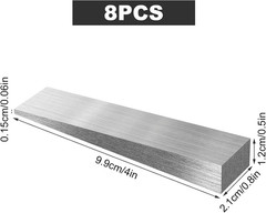 8PCS Metal Wedge Shims Triangle Flange Wedge Steel Wedges for Welding Silver Met