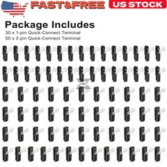 80Pcs Quick Wire Connectors Reusable Plug-In Cable Terminal Blocks